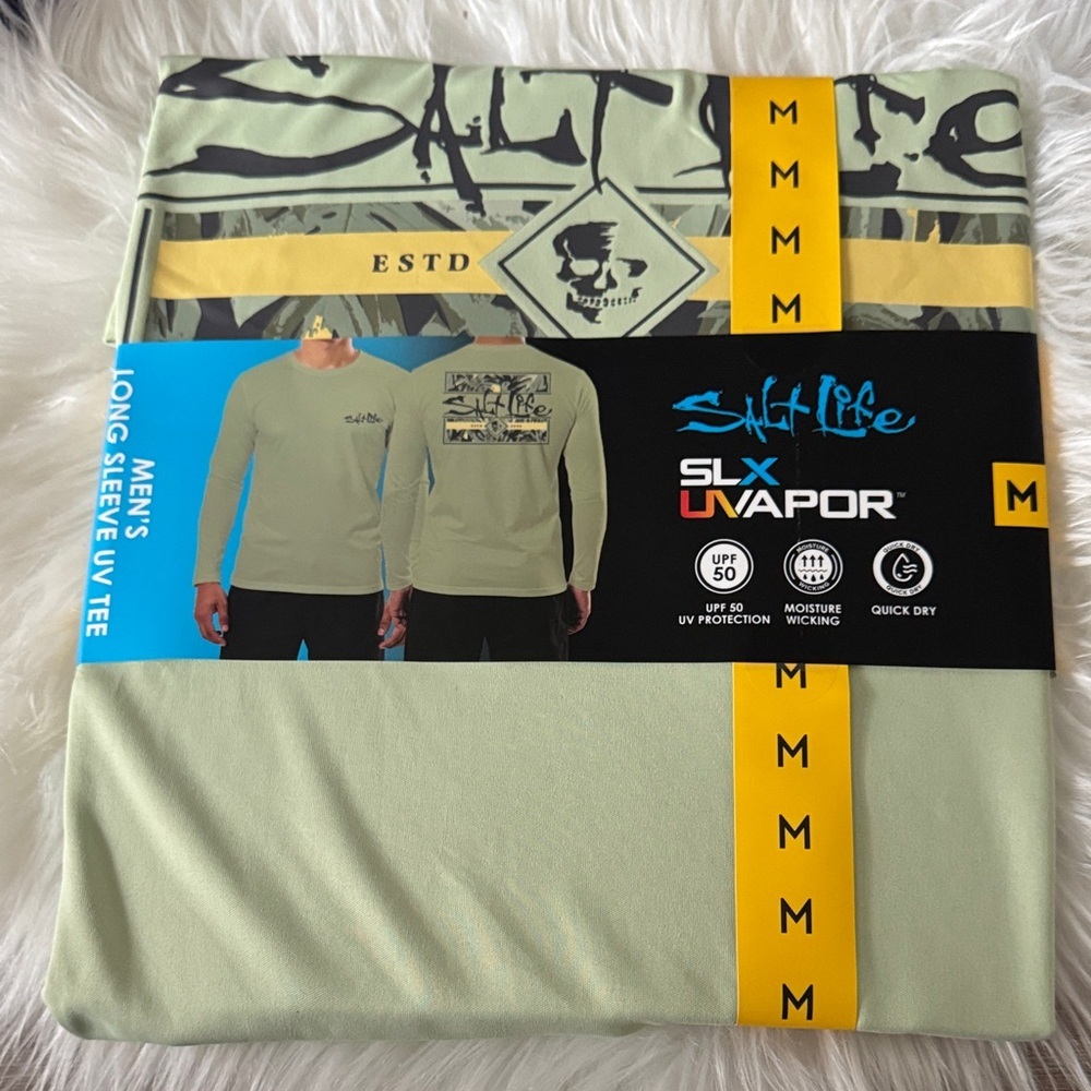 Salt Life Men's Long Sleeve Tee - Sage Green